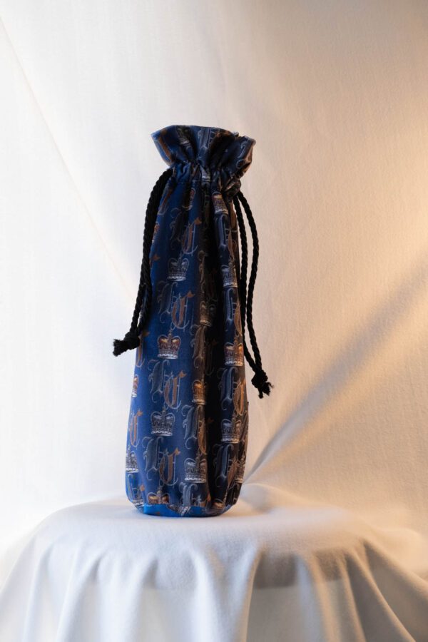 Royal Crown Blue wine bottle bag