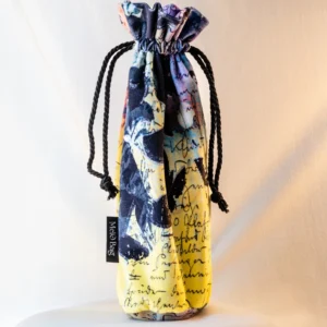 A Yellow and Black Color Forever Fluers String Bag