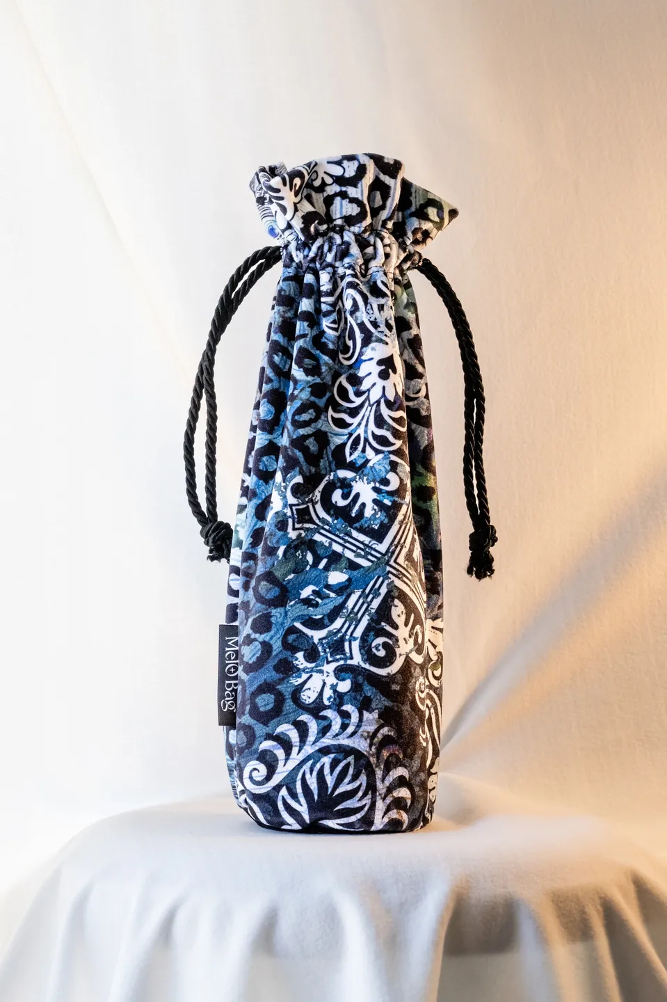 Lady Peacock Wine Bag Front View